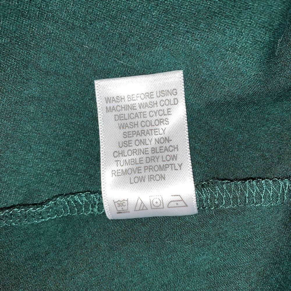 Denim 24/7 Women’s Green Peplum Top 3/4 Sleeves Size M - Picture 12 of 14